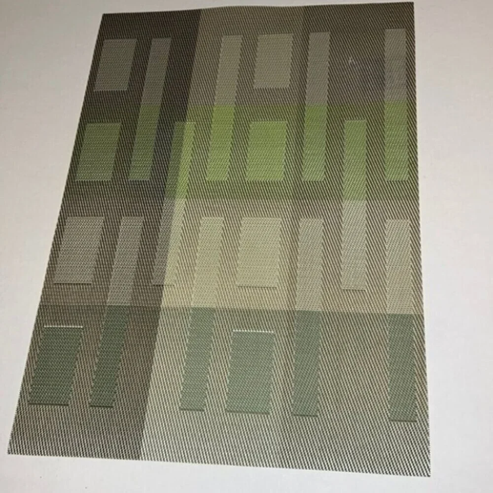 6PC Set Reversible Woven Vinyl Placemats New